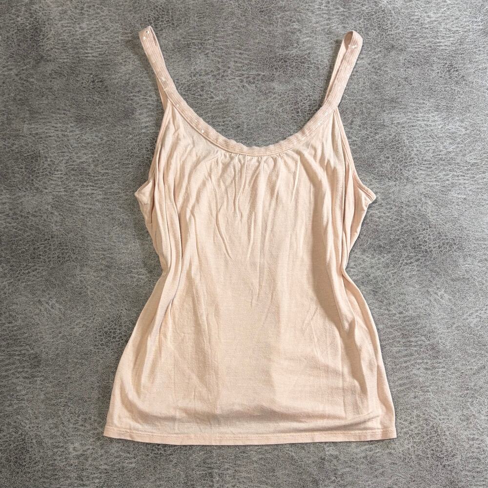 Pink Blush Sequin Trim Tank Top